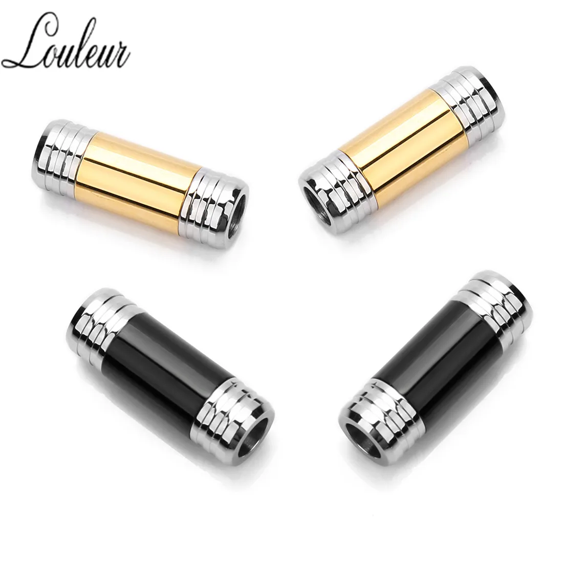 

2pcs/lot Magnetic Clasp Hole 6mm Stainless Steel Geometric Strong 28mm Connector Clasp For Bracelet Jewelry DIY Findings