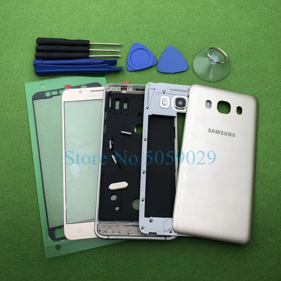 Для Samsung Galaxy J5 2016 J510 полный корпус Безель средняя рамка задняя крышка Батарейная