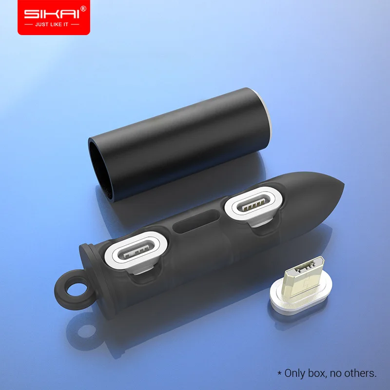 Чехол для хранения с магнитными разъемами кабеля USB Type C Micro мобильный телефон