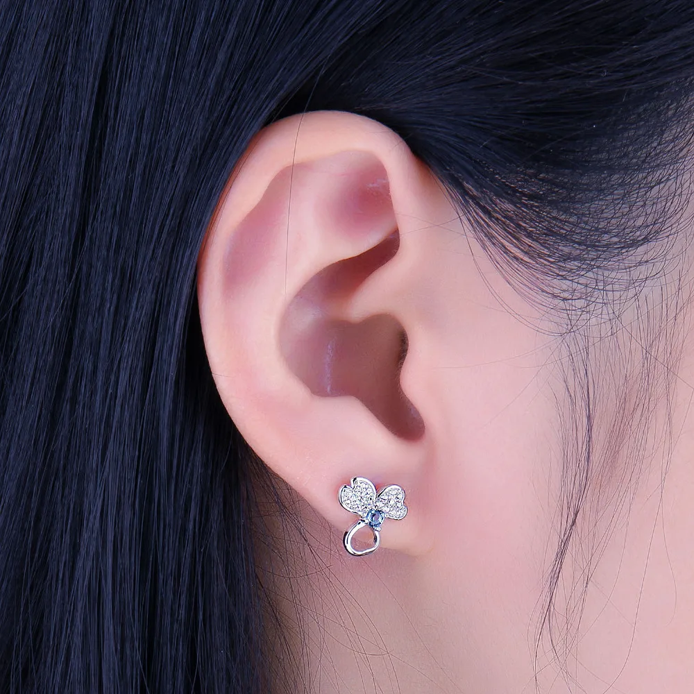 Ювелирные изделия из настоящего лондонского голубого топаза серьги гвоздики 925