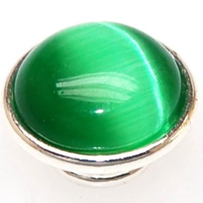 Dark green Miasol кошачий глаз Ювелирное Украшение Шарм подходит для DIY Шарм Браслеты ожерелье, кольцо, 925 серебряное покрытие ювелирные изделия для изготовления ювелирных изделий - Цвет: Dark green