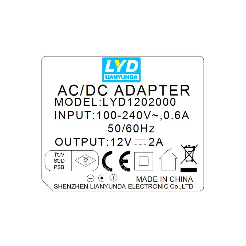 Японская штепсельная вилка 12 В/2A 5 мм * 2 1 Зарядка ac-dc адаптер питания для