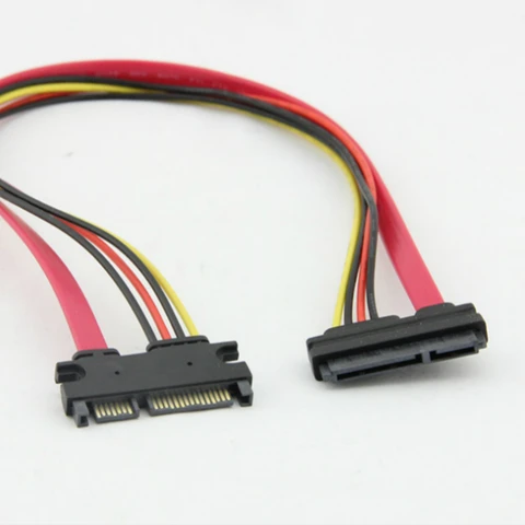 30 см/50 см 22Pin(15 + 7) штекер на 22-контактный разъем SATA Serial ATA кабель питания данных УДЛИНИТЕЛЬ шнур SATA кабели
