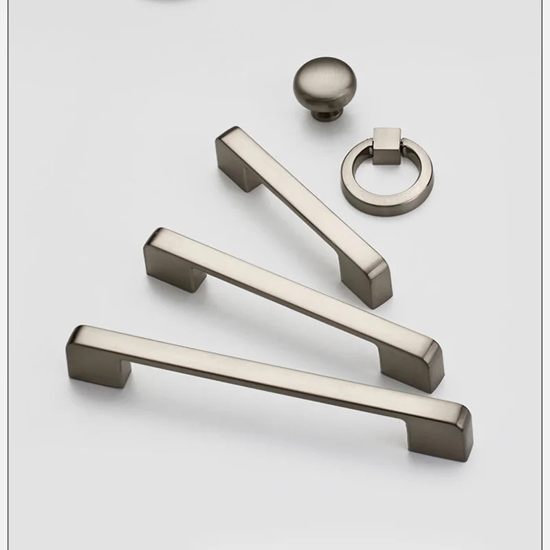 Ручки из американского цинкового сплава 2 шт. длинные черные фурнитуры для мебели