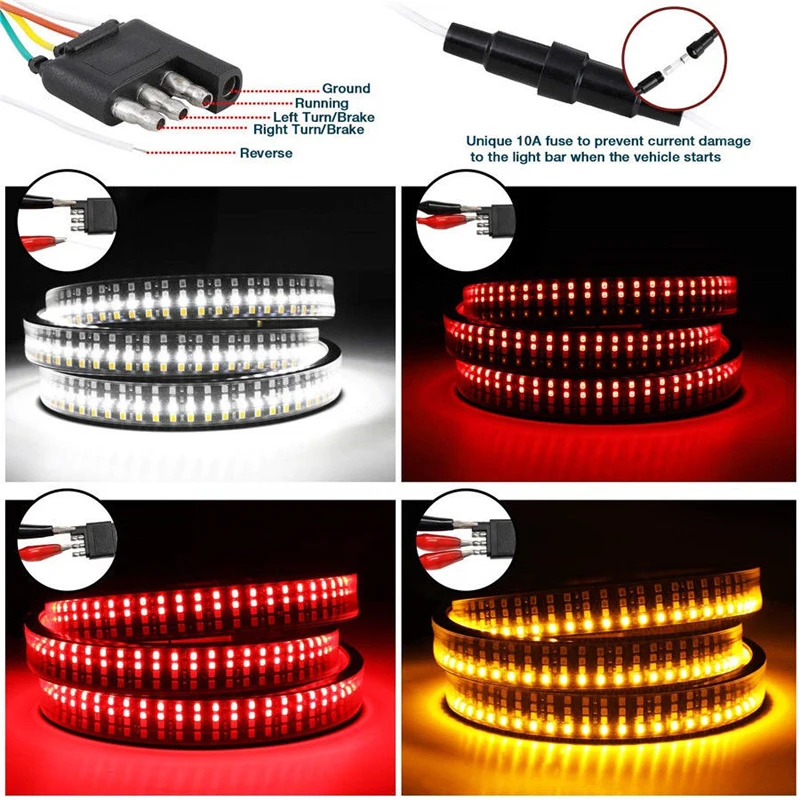60 &quot5 режимов 3 цвета 432 SMD Светодиодная лампа заднего хода тормозной сигнал