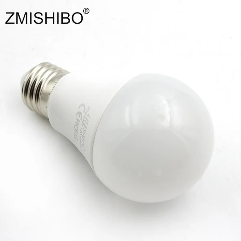ZMISHIBO PC алюминиевые светодиодные лампы A60 E27 для гостиной супер яркие 12 Вт 220 В