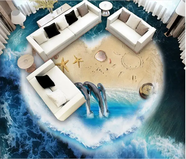 Обои для стен на заказ 3d Пол Эгейское море мир гостиной обои пол фото обои|mural