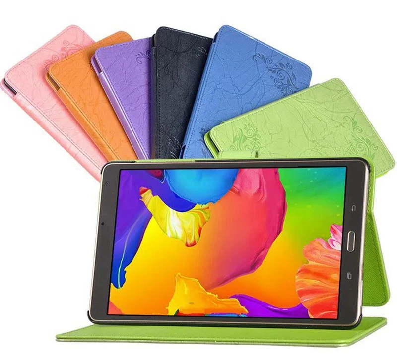 Роскошный чехол из искусственной кожи с цветочным принтом для Samsung Galaxy Tab S 8 4 T700 T705