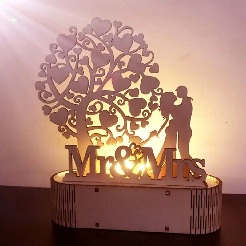 Свадебный деревянный декор Mr Mrs Love в форме сердца романтическая подвеска