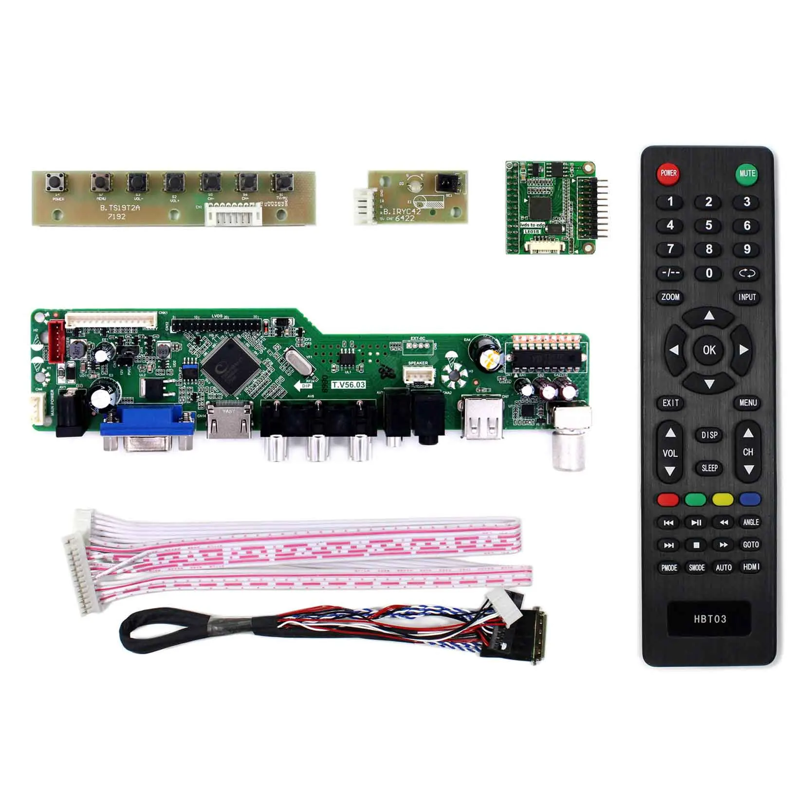 ТВ + HD MI VGA AV плата ЖК-контроллера с USB для 15 6 дюймов 1920x1080 B156HAN01.2 IPS ЖК Экран |