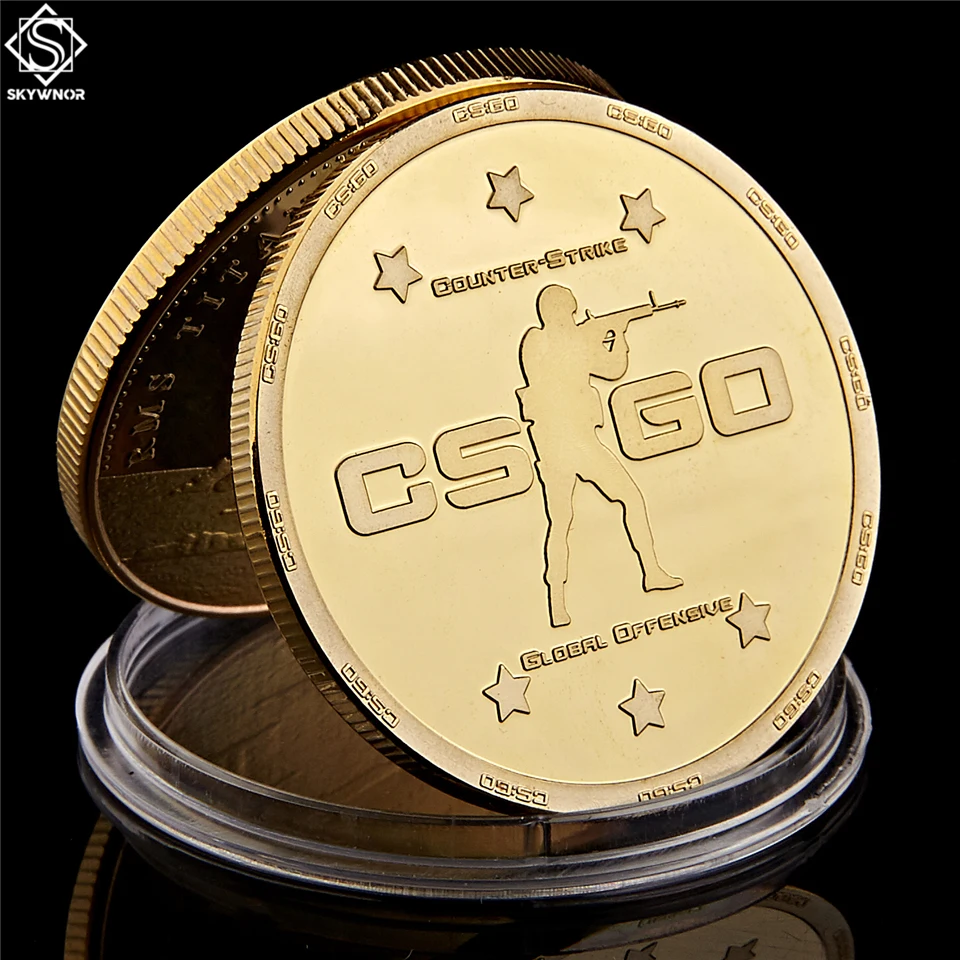 

CS GO Counter Strike Design Gold Commemorative Games Coin Collection