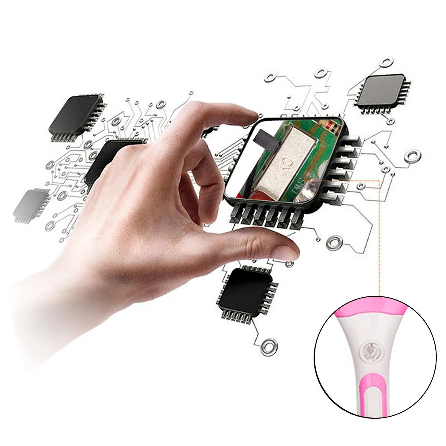 Behogar 3 Слои сетки мультифункциональное USB Перезаряжаемые светодиодный