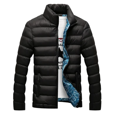 0723Black UNIVOS KUNI, мужское пуховое хлопковое пальто, однотонное, теплое, толстое, с подкладкой, приталенное, повседневное, Брендовое, дикое, для мужчин, большой размер 6XL, J614 - Цвет: 0723Black
