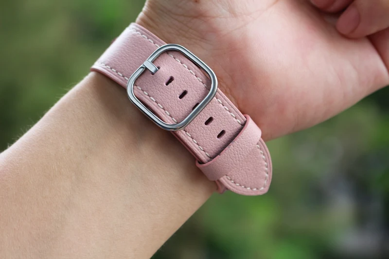 URVOI Новые Классические букле ремешок для apple watch серии 4 3 2 1 натуральная кожа iwatch с