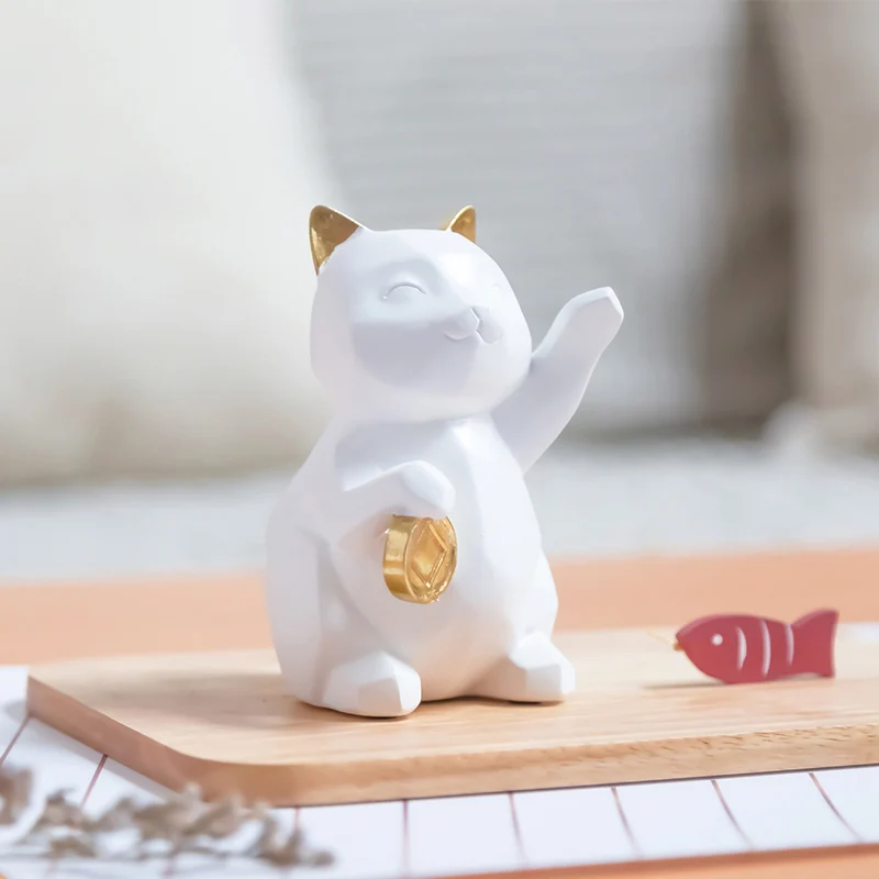 LX манэки-нэко \ деньги Lucky Добро пожаловать кошка украшение статуи домашнего декора подарки на день рождения, развевающиеся Fortune Декор для дома, с изображением кота аксессуары - Цвет: Coin