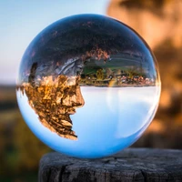5060708090100110mm photography crystal lens ball asian quartz clear magic glass ball w portable bag for photo shooting
