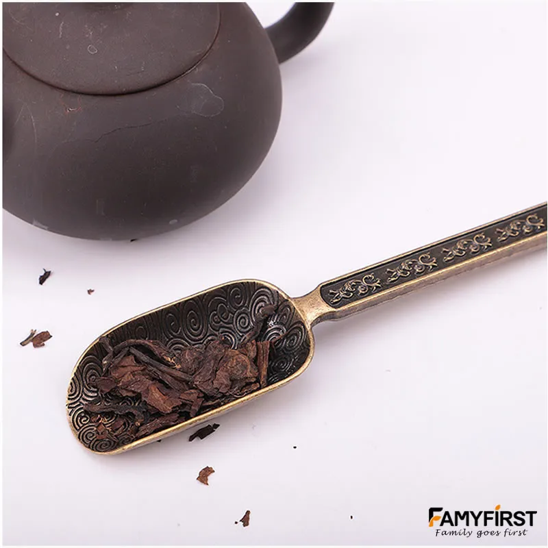 Китайский Чай совки Медь ложки листья Кофе Chooser держатель высокое качество Kongfu