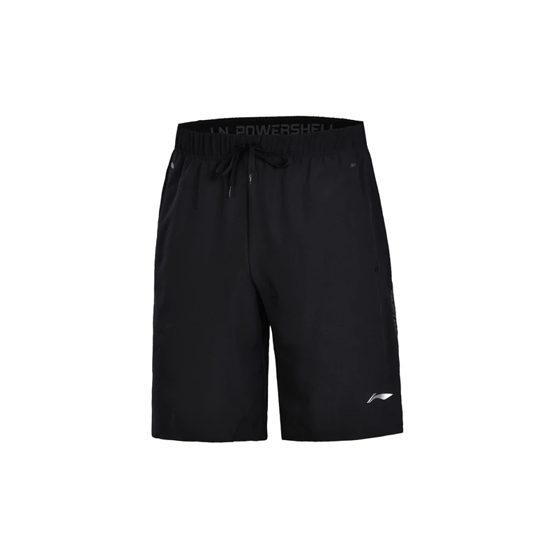 Li-Ning мужские тренировочные шорты для спортзала из полиэстера, удобные шорты для фитнеса на сухой дышащей подкладке, спортивные шорты AKSN079 MKY359