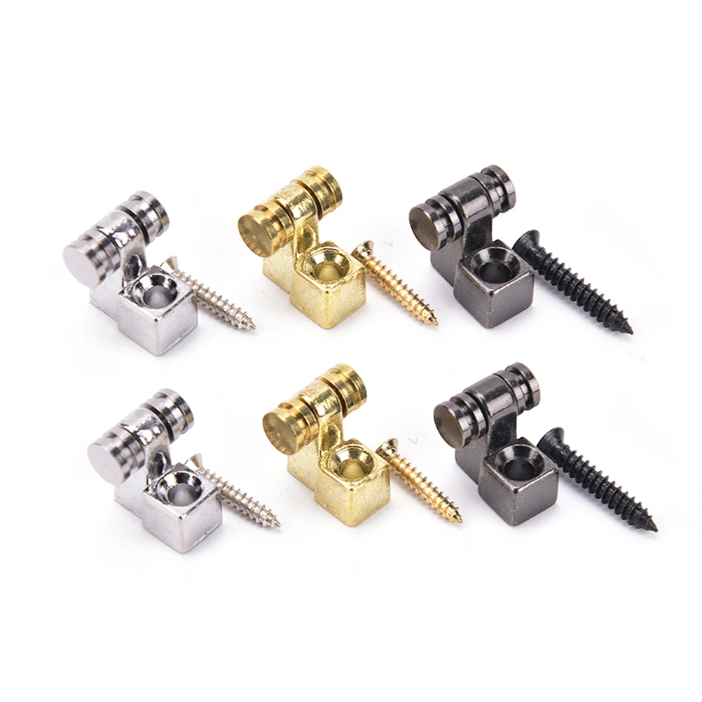 2Pcs 0.43 x 0.23 inch Roller String Retainers Mounting Tree Guide for Electric Guitar silver | Спорт и развлечения