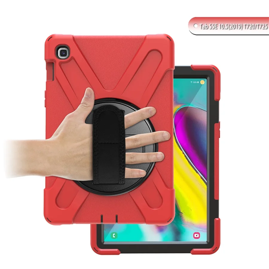 Red Kickstand Для Galaxy Tab S5e 10,5 дюймов чехол, противоскользящий ударопрочный чехол для samsung Galaxy Tab S5e 10,5 SM-720 SM-725 - Цвет: Red Kickstand