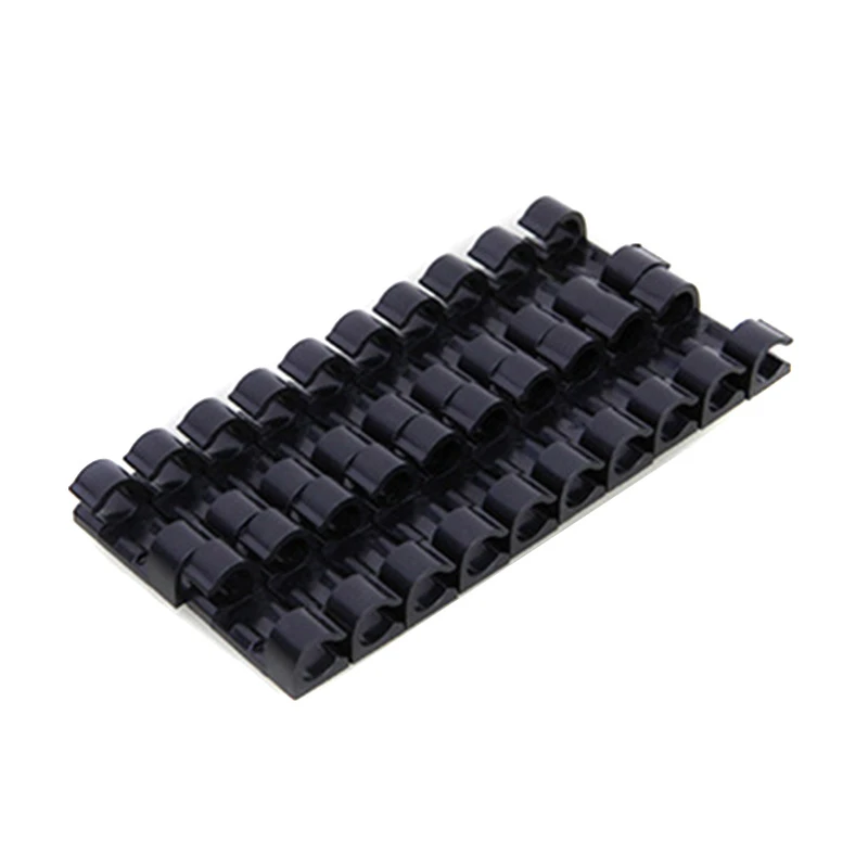Black Mayitr 20 шт. Многофункциональный клейкий шнур капля клип 3 цвета Таблица стены провода аккуратный Органайзер кабельный держатель зажим - Цвет: Black