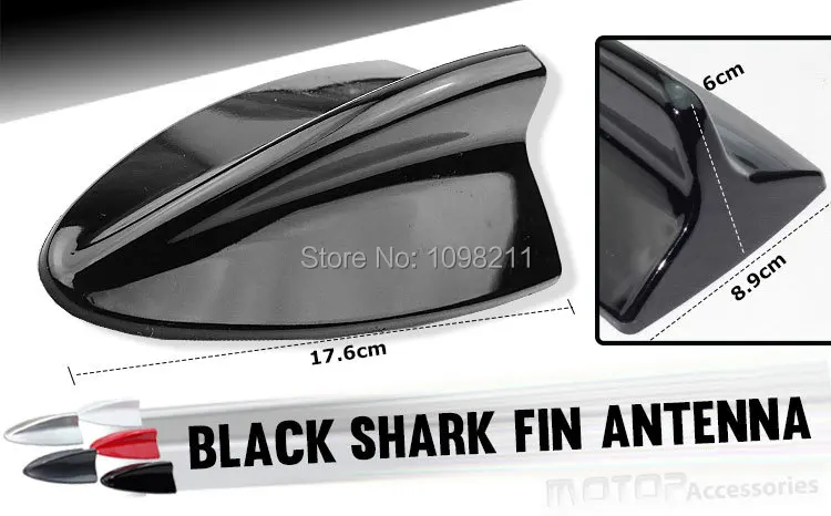 Черная пустышка Антенна плавник акулы Стиль Верхняя крыша внешняя украшение