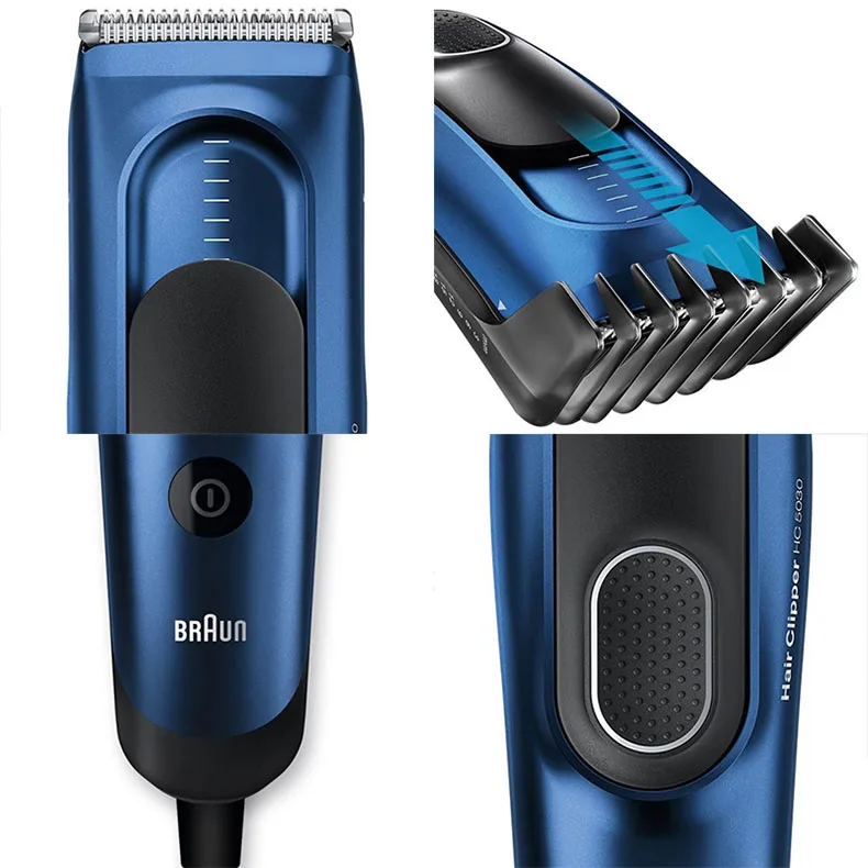 Braun HC5030 машинка для стрижки волос с 2 специализированными гребнями 17 точная настройка длины полностью моющаяся система блокировки памяти Двойная Батарея