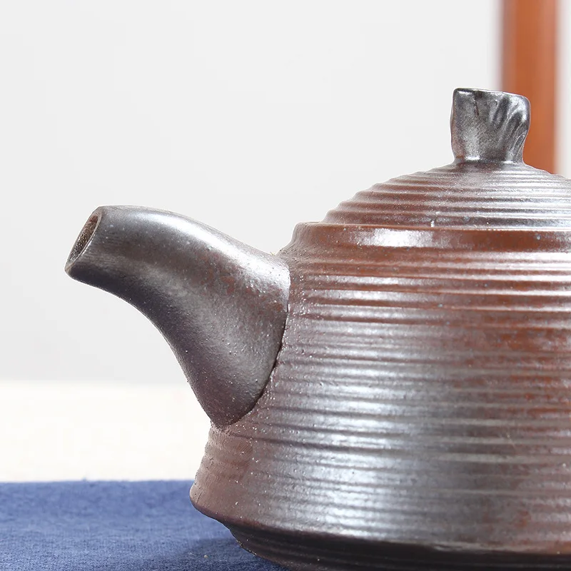 Чайный сервиз с оригинальным источником чайный из грубой древесины антикварные