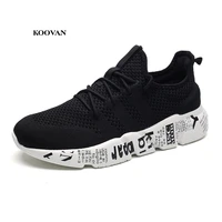 koovan mens shoes sneakers summer 2022 large size 46 breathable casual shoes mesh woven shoes sock net footwear for men boys