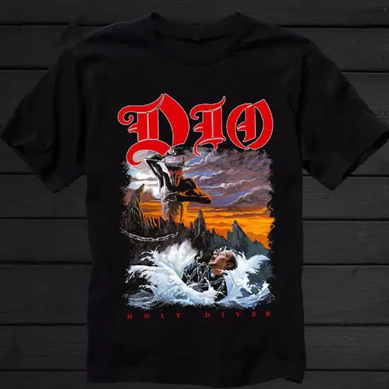DIO Святой Diver американский Heavy Metal Band Tee Футболка мужские черные футболка S к 3XL Лето