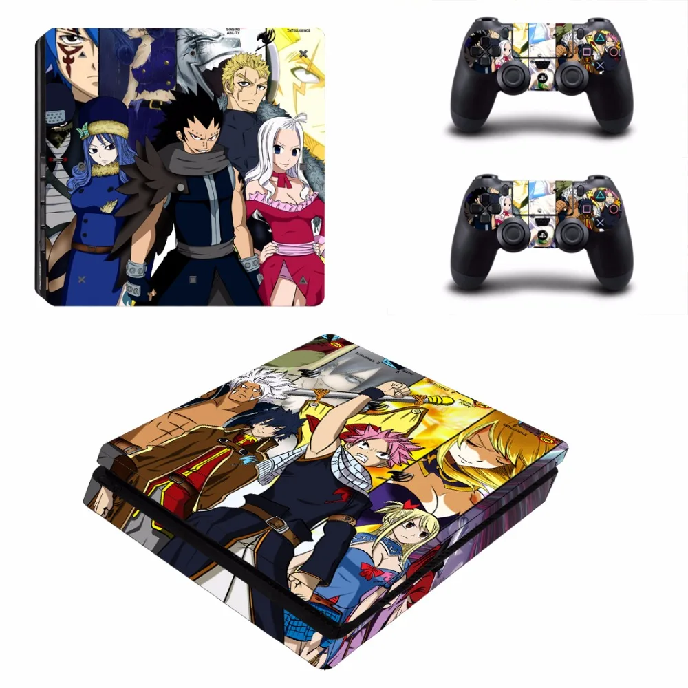 Аниме Fairy Tail PS4 тонкий переводная картинка для Sony PlayStation 4 консоли и 2 контроллеры