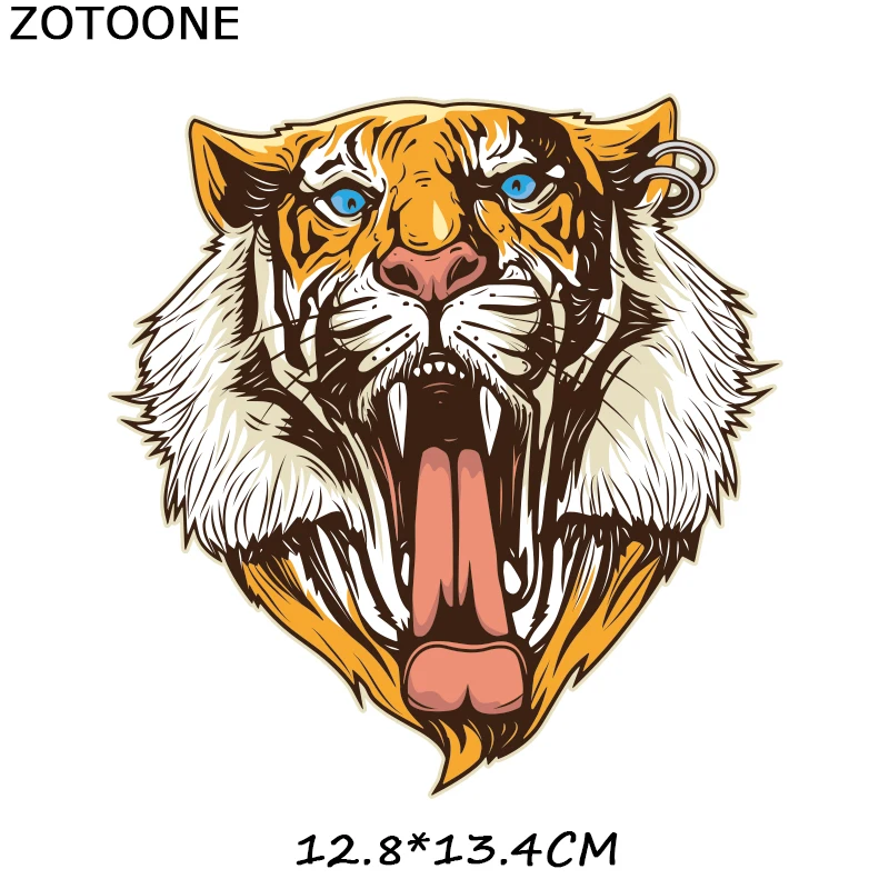ZOTOONE детские брюки с тигровым анимальным патч железа на переводы для одежды