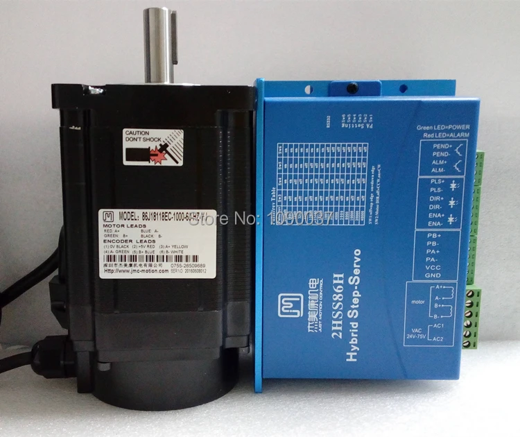 86J18118EC-1000+ 2HSS86H замкнутый контур шаговый системы 8.5N.m 6A Nema 34 Гибридный замкнутый контур 2-фазный шаговый двигатель