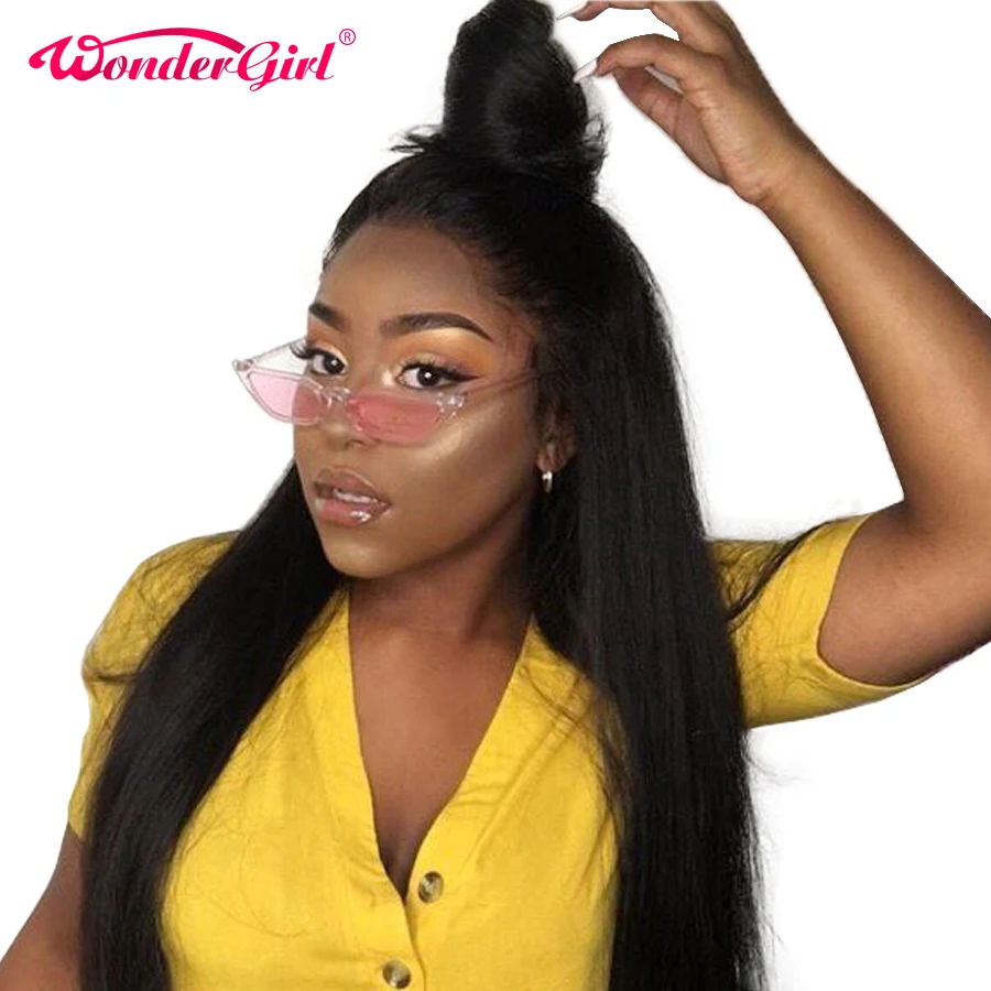 Remy hair Wonder girl 360 парик с кружевом спереди al предварительно сорвал с волосами младенца перуанские прямые предварительно сорванные человеческие волосы парики