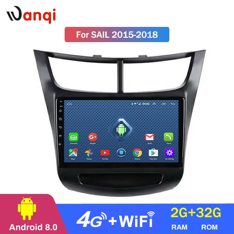 4G lte 9 &quotСистема Android 1 автомобильный DVD мультимедийный GPS-плеер для Chevrolet Sail 2015-2018