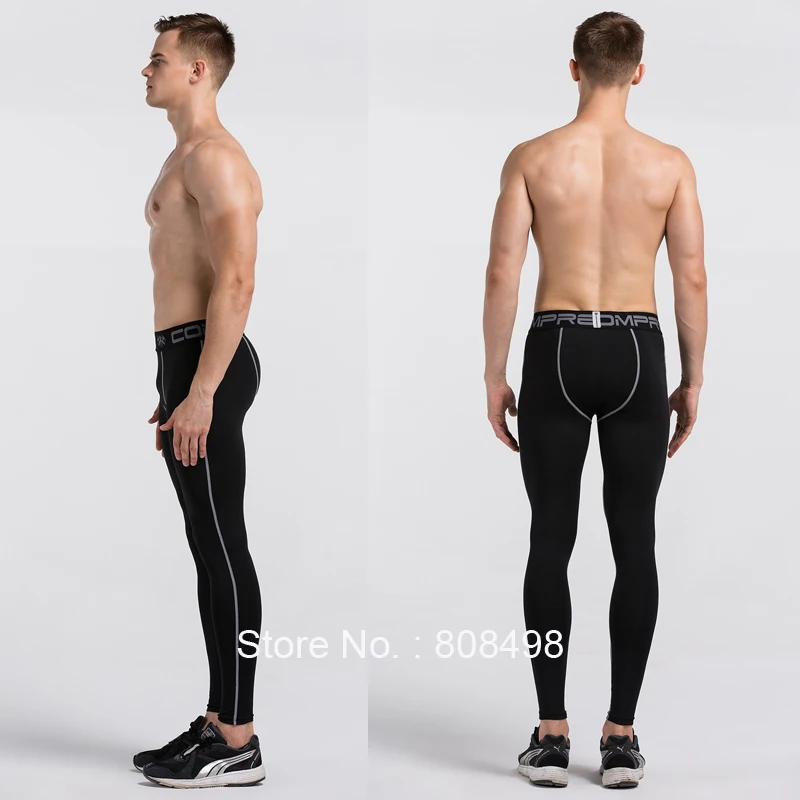 Мужские компрессионные колготки штаны для бега фитнеса бодибилдинга длинные