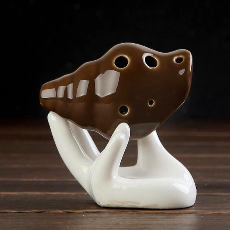 Мини-флейта с 6 отверстиями цветная Глазурованная Керамическая Флейта