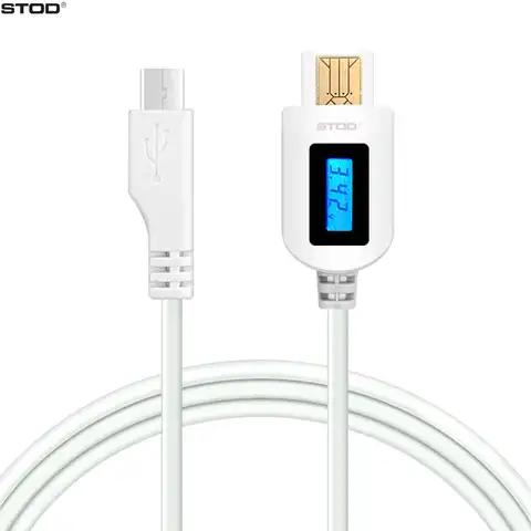 Кабель Micro USB STOD, ЖК-дисплей, цифровой дисплей, ток, напряжение, зарядка, линия, мобильный телефон, шнур, портативное зарядное устройство, Doctor ...