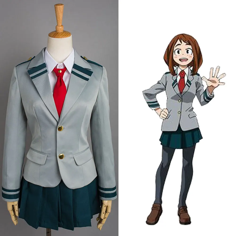Boku без герой Косплэй Asui цую Yaoyorozu Момо школьная Униформа мой Академии Ochaco Uraraka haku