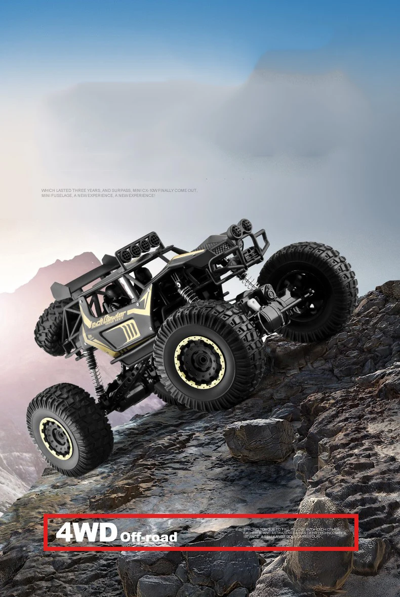 1:8, супер большой автомобиль из сплава на радиоуправлении, масштаб 4WD, 2,4 г, дистанционное управление, внедорожник, скалолазание, RC багги, детская игрушка, автомобиль, Подарочная модель