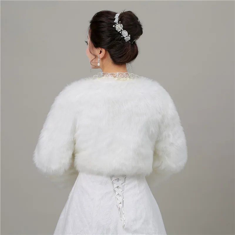 Forevergracedress мягкие белые зимние Искусственный мех свадебные Обёрточная бумага