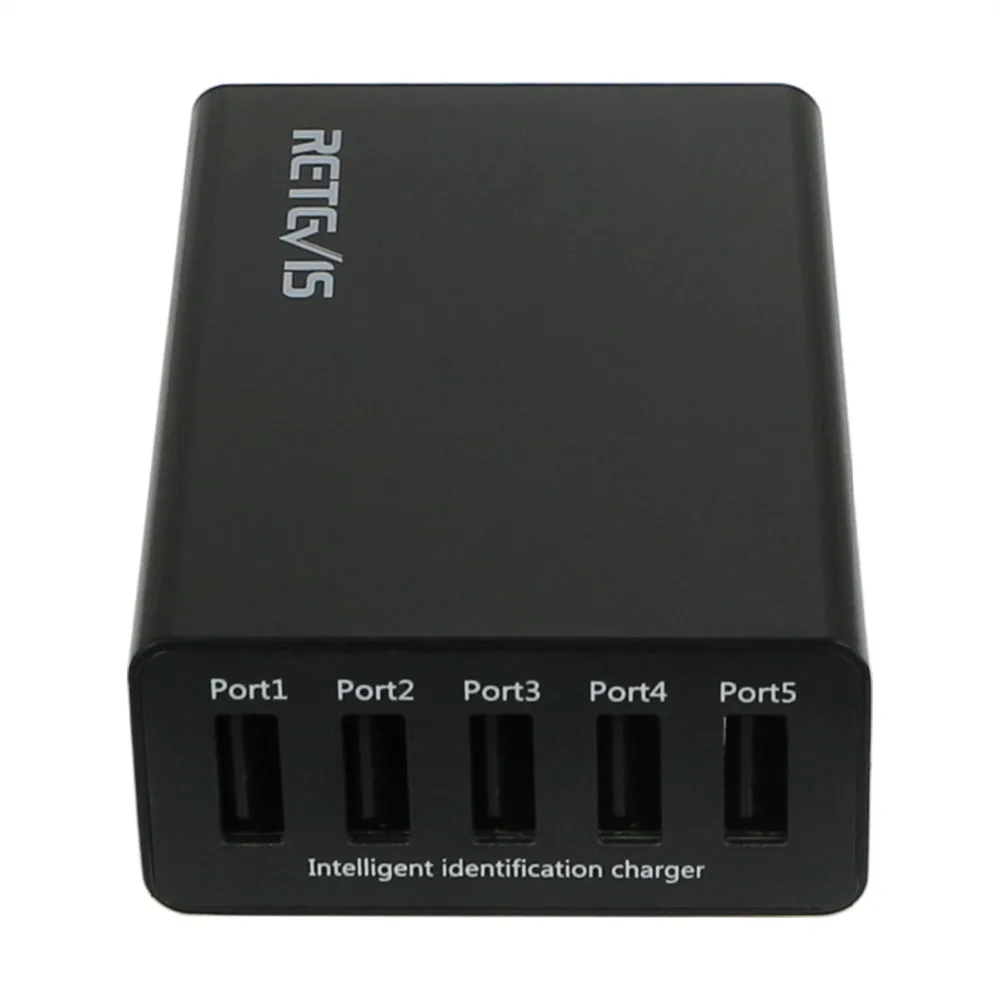 RETEVIS 40W 5 Port USB Wall Charger PowerPort Desktop Multi Station For Two Way Radio Walkie Talkie/Mobile Phone etc.|Запчасти и