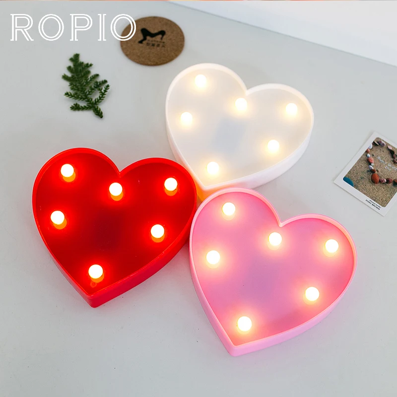 Светодиодный ночсветильник ROPIO романтический 3D шатер в виде сердца светодиодный