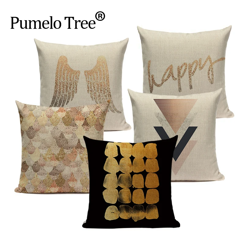 Наволочка с геометрическими животными и буквами наволочка для медитации