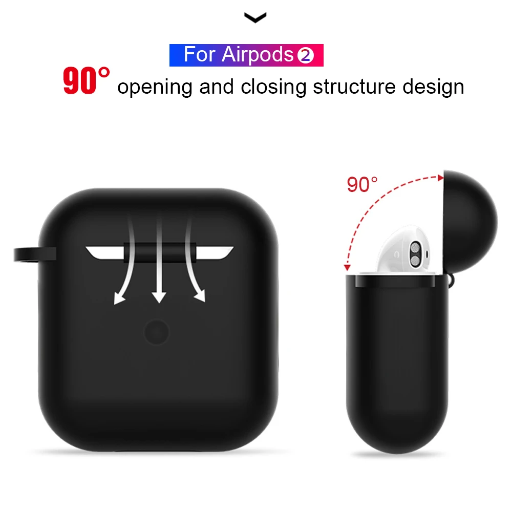 Чехол s для Airpods 2 поколения защитный чехол наушников Apple airpods2 Air pods силиконовый