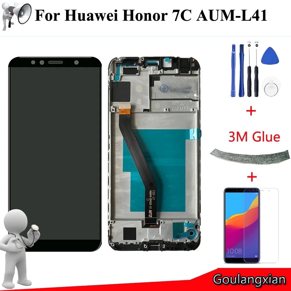 ЖК-дисплей с дигитайзером сенсорного экрана в сборе для Huawei Honor 7C aum-L41 Aum-L41 AAA 5 7