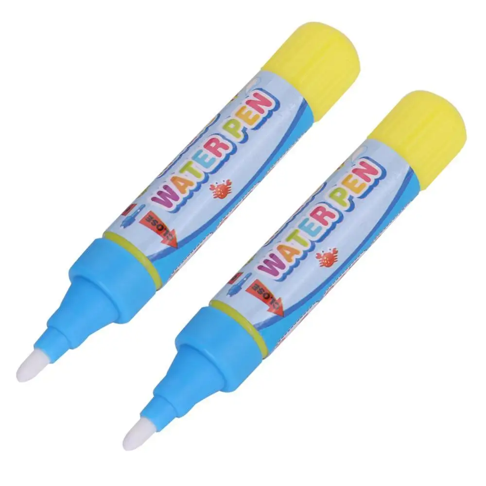 Blue 2 Pen Детский набор для рисования коврик игрушки с 1 волшебная ручка для рисования водой 29x29 см Коврик Ранние развивающие игрушки для детей подарок - Цвет: Blue 2 Pen