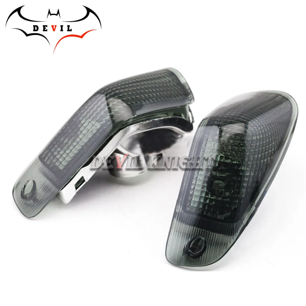 Для KAWASAKI ZZR 400/600 ZZR400 ZZR600 ZX600E 1994-2004 Аксессуары для мотоциклов передний и задний указатели поворота Индикатор светильник лампа объектив - Цвет: front smoke