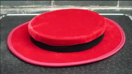 

Red Folding Top Hat Magic Illusions For Magicians,Goocheltrucs Professionele Close-Up Magia Profesional Escenario
