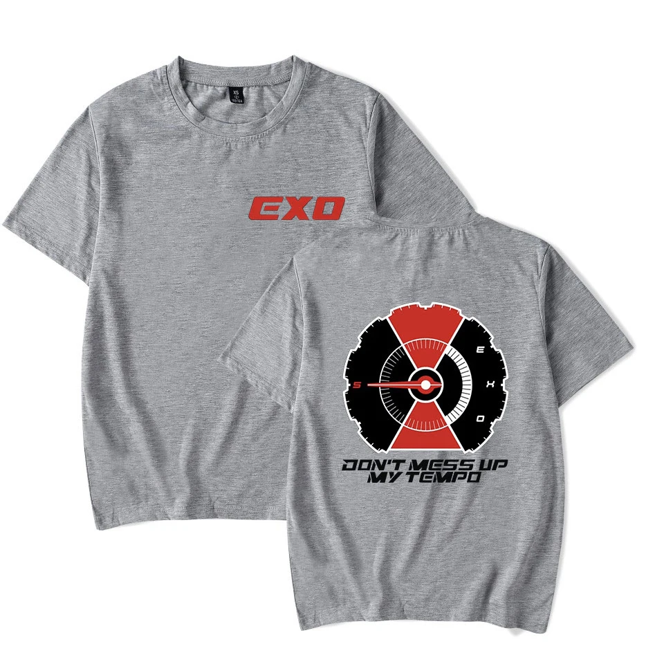 Женская и Мужская Уличная футболка EXO Don MESS UP MY TEMPO модная в стиле хип-хоп Харадзюку